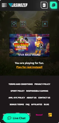 Application casinozer