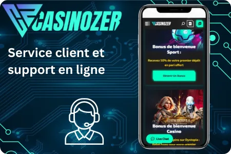 Service client Casinozer disponible en français par chat et email